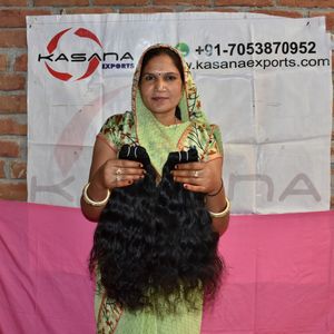 Vente en gros d'extensions de cheveux humains indiens naturels à cuticule alignée à 100% vendeurs machine à double trame vague profonde prix bon marché - Product Image 6