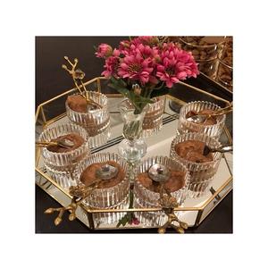 Classic Design Metal And Glass Food Tray Highest Quality Large Size Table Top <b>Chocolates</b> Serving Tray In India - Product Image 1