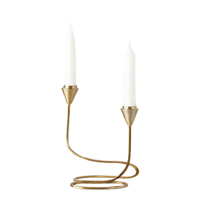 Portavelas de metal color dorado, tamaño y forma personalizados, portavelas para decoración del hogar y accesorios para bodas - Product Image 3