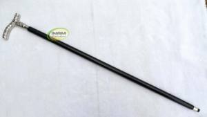 Bâton de marche en bois design avec poignée de derby en laiton à la mode/Cannes de marche en bois avec poignée de derby en laiton - Product Image 3