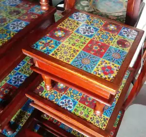 Tavolo per mobili fatti a mano in legno India, decorazioni per la casa sgabello, Bajot