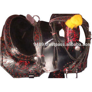 Sillas de montar occidentales de cuero de color rojo occidental; dólar 65 tamaño 14 15 16 17 18 - Product Image 2