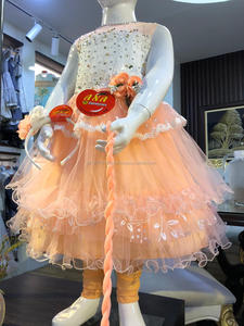 Nylon In Frock Với Hairband Tốt Nhất Pakistan Thiết Kế Với Chất Lượng Tốt Đẹp Bé Gái Fancy Thiết Kế Đảng Wear Dresses - Product Image 2