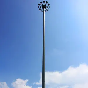 20m Polygon/ Telescopic Telecom Base Station Pole - Hot Dip Galvanized Telecom Base Column - High Mast Telecom Base Station Pole