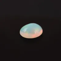Opal Etiopia, Bentuk Oval Cabochon Api Alami Opal Batu Permata Kualitas Bagus, Batu Permata Opal Longgar 15X11 Mm 5.25.Cts Merah Berkedip