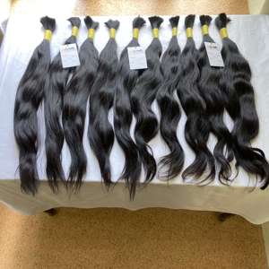 Extensión de cabello de trama de máquina Remy rusa, Calidad exclusiva, cabello humano virgen Natural sin procesar a granel, precio al por mayor - Product Image 1