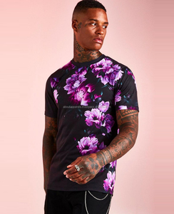 Nouvelle arrivée Pas cher élégant de haute qualité coton longue ligne ronde impression de t-shirt personnalisé plaine respirant sublimation t-shirt Gym - Product Image 2