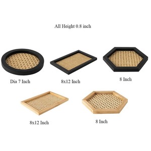 Plateau de canne en sangle de rotin de nouvelle collection et assiettes décoratives pour vêtements - Product Image 4