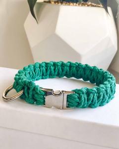 The Emerald Gem: Macrame Dog <b>Collar</b> (Green) - Product Image 1