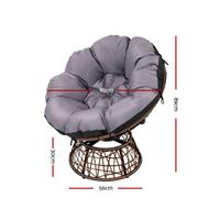 Indonesien Natural Home Living Möbel und Dekoration Eleganter Rattan Wicker Papasan Stuhl und Tisch