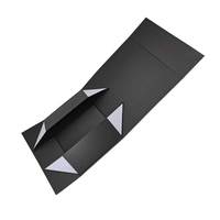 Boîte d'emballage en papier rigide pliable noir mat, boîte en carton personnalisée avec fermeture magnétique pour l'emballage