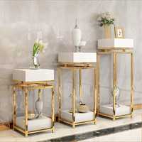 Support de fleurs en acier inoxydable, écologique et durable, style américain, multi-usages, étagère de sol pour jardin, maison, pépinière, vente en gros