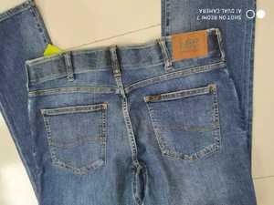 Pantalones vaqueros rectos de algodón para hombre al por mayor de alta calidad, pantalones vaqueros informales de nuevo diseño, pantalones lavados de cintura media sólidos medianos - Product Image 5