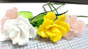 ก้านช่อดอกกุหลาบทำจากแก้ว Murano,ดอกใม้มือสำหรับตกแต่ง - Product Image 2