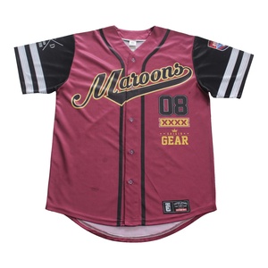 Custom Sublimated Classic Button Baseball Uniform Sportswear Teams Jerseys Printed Technique Softball Button <b>Shirt</b> Team Wear - Product Image 1