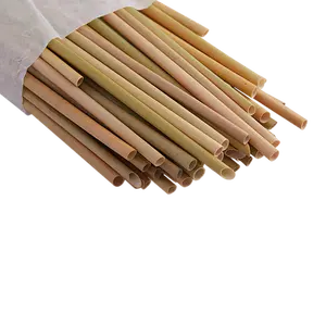 Canudo de grama de produto orgânico, com escovas de limpeza para canudo de silicone de bambu do vietnã