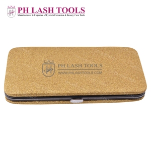ชุดแหนบต่อขนตาสีทอง6ชิ้น,เคสแหนบต่อขนตาปลอมคุณภาพสูงพร้อมกล่องยืดหยุ่นสีทองแวววาว - Product Image 5