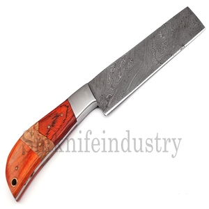 Cuchillo de cocina con mango de madera (smk1576), hecho a mano, de acero damasco, Natural, uso diario - Product Image 4