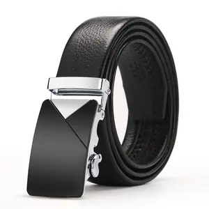 Latest design Men's Automatic Buckles Belt leather Comfortable factory price Customized belts for men