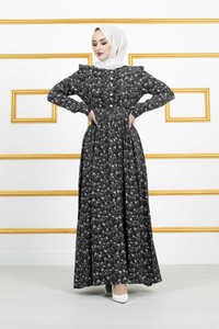 Nouvelle saison mode modeste adultes travail décontracté turc vêtements islamiques Hijab porter Lycra Abaya tunique robe froufrous détails coton - Product Image 6