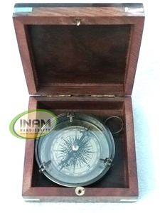 Extrême qualité boussole marine nautique avec shisham boîte en bois - Product Image 3