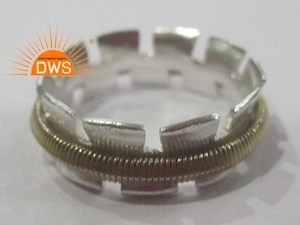 แหวนมงกุฎสปินเนอร์ทำด้วยมือเงินแท้เครื่องประดับเงิน - Product Image 4