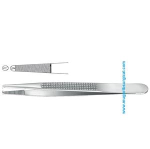 Fórceps de tejido DeBonney de acero inoxidable de alta calidad, 1x2 dientes, 18cm, fabricante y exportador de instrumentos quirúrgicos - Product Image 1