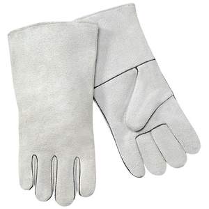 Guantes de soldador resistentes al calor Guantes de soldadura divididos de vaca de 16 pulgadas Guantes de protección de manos de seguridad en el trabajo con la mejor durabilidad y vida - Product Image 3