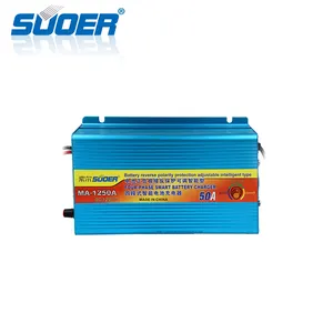带充电指示器的Suoer四相12V 50A太阳能智能汽车电池充电器