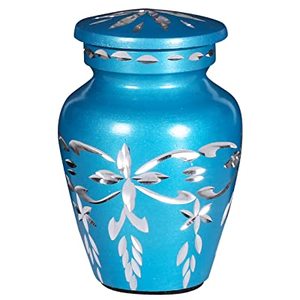 White Engraved Keep Sake Cremation Urn For Human Ashes Burial Services Funeral Services - Product Image 5