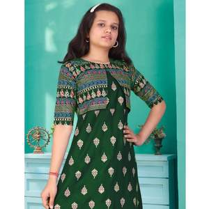 รอยัลส่งออกนำเสนอ14กิโลกรัมหนักเรยอนชุดเด็กใหม่ที่มีเม็ดสีฟอยล์ทำงานและแฟนซีทำงาน Koti ที่มีอัตราต่ำในประเทศอินเดีย - Product Image 1