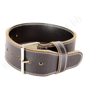 Accesorio de equipo de fitness con cinturón de levantamiento de pesas de cuero con logotipo personalizado - Product Image 5