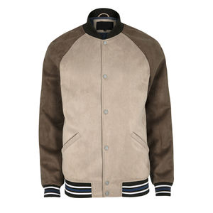 แจ็กเก็ตเบสบอลขนแกะย้อนยุคพร้อมแผ่นปะกำมะหยี่ที่ทนทานบุด้านใน - Product Image 2