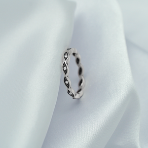 Taiwan 925 Sterling Silver Zircon Anneaux Style Géométrique Design Tendance - Product Image 4