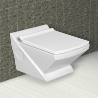 Collection Premium - Stock régulier - Sanitaires en céramique Spykar 540x345x370mm - WC suspendu moderne monobloc pour salle de bain et maison