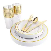 Rose Gold Disposable Dinnerware Set