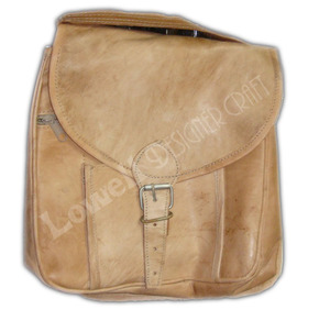 Sac à bandoulière vintage en cuir véritable avec fermeture éclair, poignée unique, couleur beige, protection RFID, 7 pouces, pour usage professionnel - Product Image 1