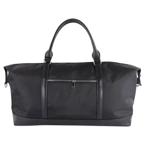 Premium Business Style Travel Duffel Bag Ladies Men Yoga Overnight Bag Sports Tote Gym Bag With PU Leather Handles
