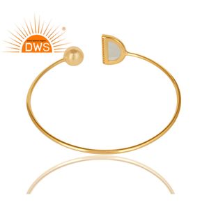 เครื่องประดับอัญมณีสีขาวและอควา,กำไลข้อมือเครื่องประดับอัญมณี14K ชุบทองสเตอร์ลิงกำไลข้อมือเครื่องประดับ - Product Image 3