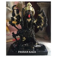 Statue indienne en marbre noir, pierre cali