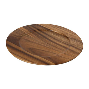 Assiette de service ronde élégante en bois fait main, couleur naturelle, design minimaliste, finition polie, assiette de présentation couleur naturelle 2026 - Product Image 5