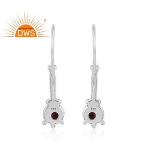 Socofy — boucles d'oreilles en pierre précieuse de Tourmaline rose, bijoux argentés, styliste pour femmes - Product Image 3