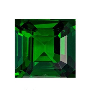 Pierre précieuse de tourmaline verte naturelle de coupe carrée de 4mm-Pierre libre à facettes certifiée IGI de haute qualité | Prix de gros - Product Image 1