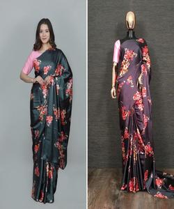 Nouveau attrayant fête porter lourd broderie travail Sari avec chemisier mat pièce femmes indiennes portent Sari bas prix en gros Surat Apparelgarment - Product Image 1