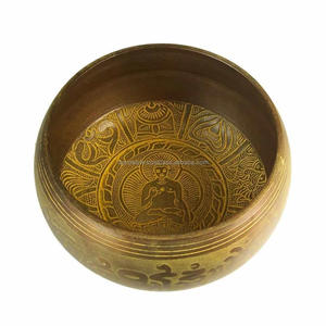 Bol chantant Art bouddhiste vert tibétain - Product Image 3