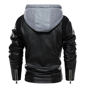 Geaca De Piele para hombre, chaqueta forrada De cuero con forro polar y cremallera, para invierno - Product Image 5