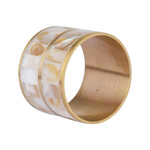 แหวนผ้าเช็ดปากสำหรับตกแต่งโต๊ะทำมือสีทองทำด้วยมือ - Product Image 4