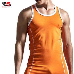 ชุดกีฬาขายส่งคุณภาพดีที่สุด ชุดมวยปล้ำแบบชิ้นเดียว พร้อมโลโก้สั่งทำ โพลีเอสเตอร์ 100% สีสั่งทำได้ คุณภาพสูง - Product Image 3