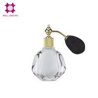 Flacon en verre de style antique vintage 50 ml/100 ml, atomiseur à bulbe couleur or, vaporisateur de parfum, bouchon à vis, estampage à chaud, fabriqué à Taïwan