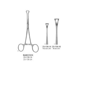 Pinzas de agarre de tejido manual de acero inoxidable Babcock para cirugía general - Product Image 1